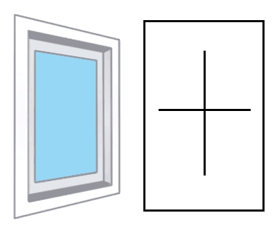 схема глухих пластиковых окон
